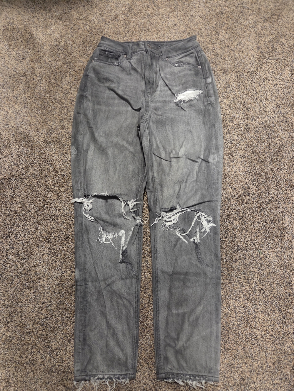 Womens Sz 0 Regular American Eagle Outfitters Black Washed Jeans